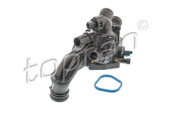 TOPRAN 502 375: Termostathus Cylindriskt huvud, splinessida, på växellådssidan, med tätning, med sensor, med termostat
