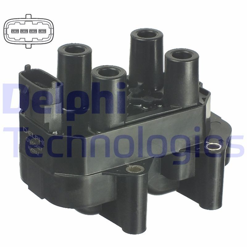 DELPHI GN10487-12B1: Süütepool 12V, 4-poolsus