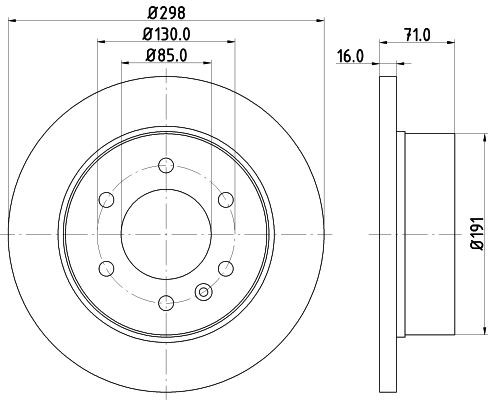 DON CVD656: Piduriketas Ø: 298mm, täis, Ø: 298mm, ilma rattakeskmeta, ilma rattalaagrita, ilma rattakinnituspoltideta