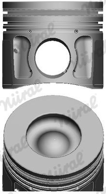 NÜRAL 87-427707-40: Piston cu canal de racire, cu segment piston, pentru biela trapez