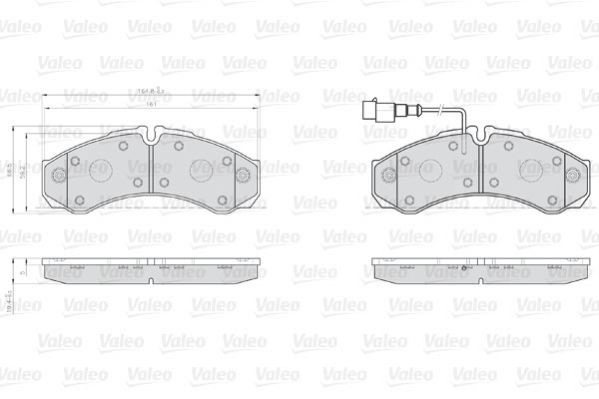 VALEO 872121: Piduriklotsid OPTIPACK for LCV Esisild, Tagasild, ilma kruvideta, suure koormusega kasutusalade jaoks