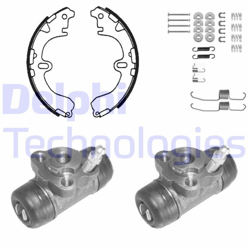 DELPHI 1062: Kit frenos, disco de tambor con cilindro de freno de rueda, con accesorios