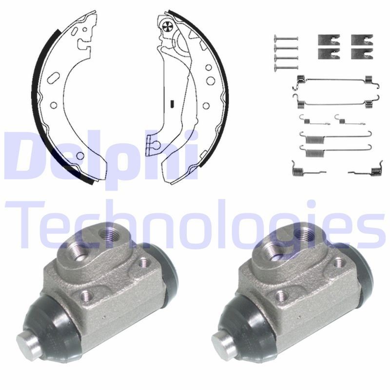 DELPHI KP941: Kit frenos, disco de tambor con cilindro de freno de rueda, con accesorios