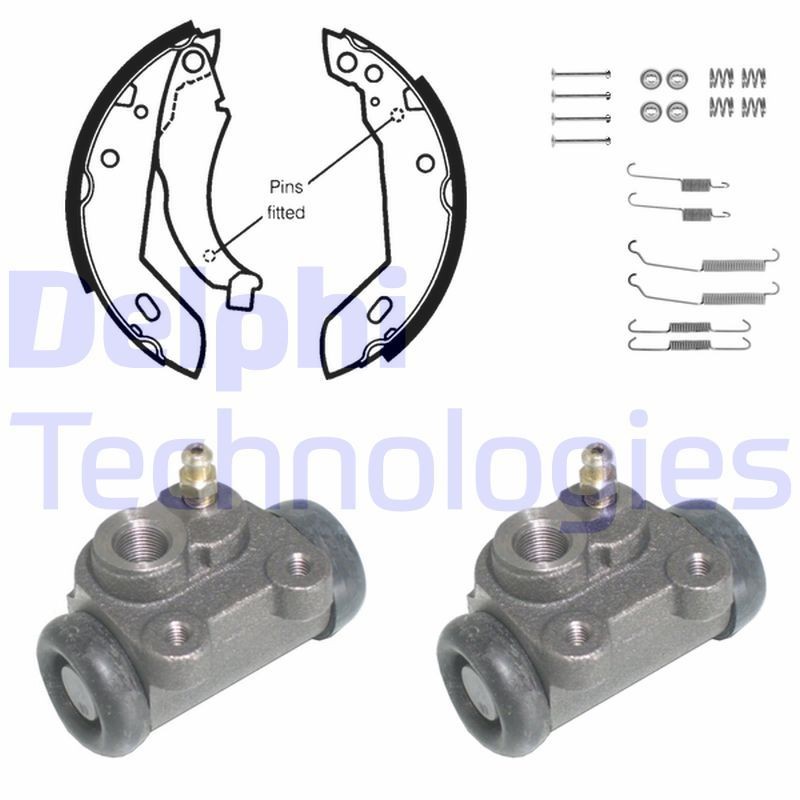DELPHI KP864: Kit freno, Freno a tamburo con cilindretto freno, con accessori