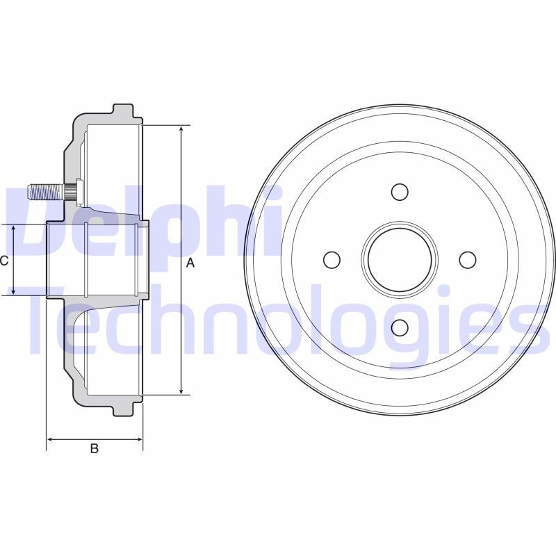 DELPHI BF535: Piduritrummel 230mm