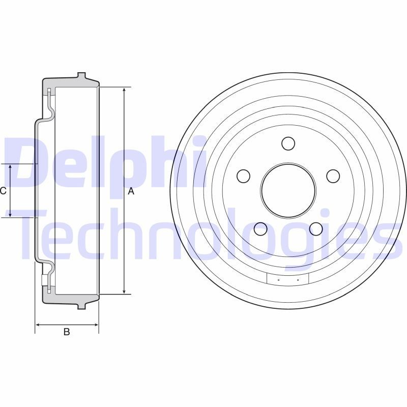 DELPHI BF543: Piduritrummel 250mm