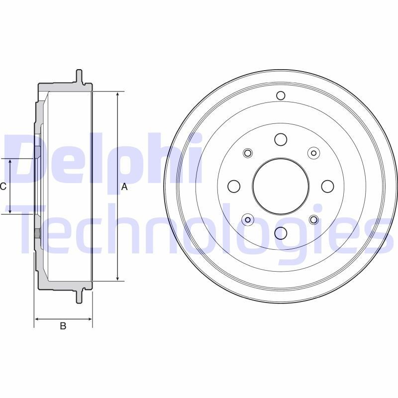 DELPHI BF541: Piduritrummel 250mm