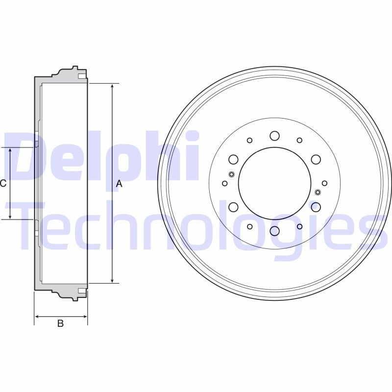 DELPHI BF537: Piduritrummel 344mm