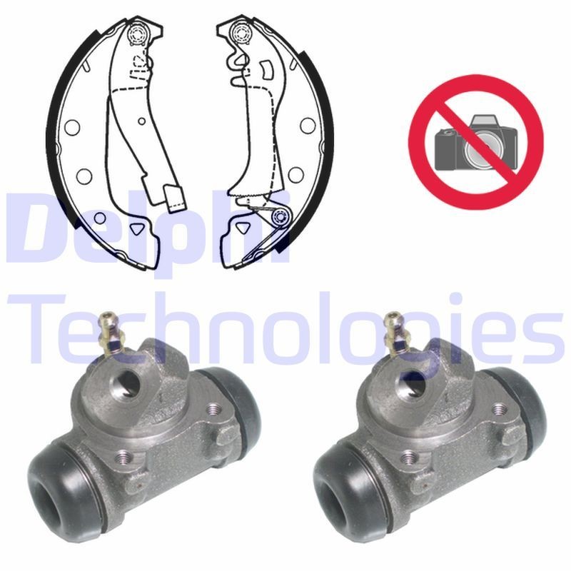 DELPHI KP676: Kit frenos, disco de tambor con cilindro de freno de rueda, con accesorios