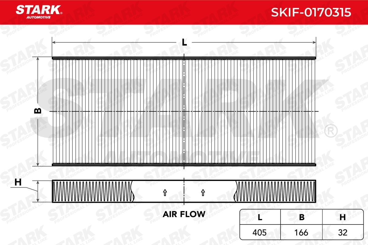 STARK SKIF-0170315: Filter, salongiõhk Partikkelfilter, Heljuvainefilter (HEPA)