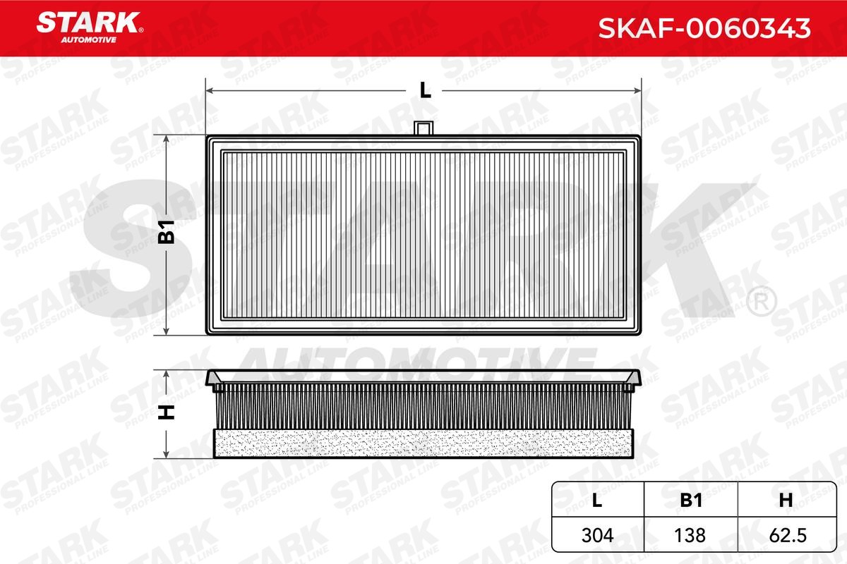 STARK SKAF-0060343: Filtru aer cu filtru prefiltrare