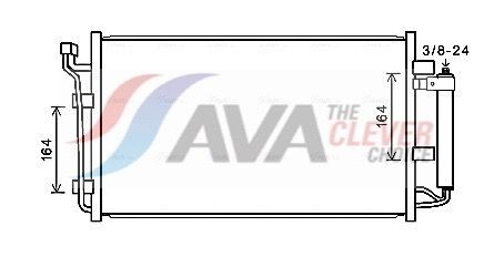 AVA COOLING SYSTEMS DN5387D: Condensator, climatizare ** CLEVER FIT ** fara uscator