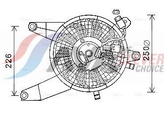 AVA COOLING SYSTEMS HY7569: Ventilator, radiator 260mm, cu rama aerisire radiator