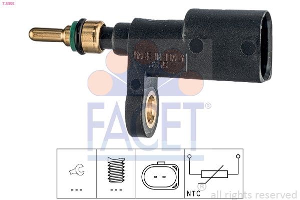 FACET 7.3355: Andur, Jahutusvedeliku temp. Made in Italy - OE Equivalent