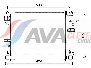 AVA COOLING SYSTEMS DN5403D: Condensor voor airco ** CLEVER FIT ** Zonder droger