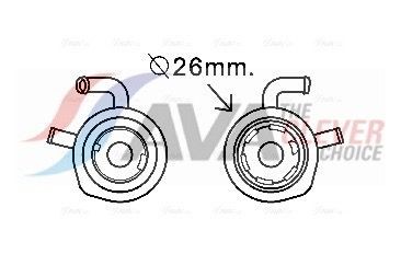 AVA COOLING SYSTEMS RT3611: Oliekoeler zonder oliefilterbehuizing, Met filter