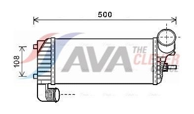 AVA COOLING SYSTEMS FD4574: Intercooler Racord stânga, unghiular, fara cuplare rapida
