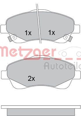 METZGER 1170172: Piduriklotsid Esisild, koos kokkusurumisvastase plekiga