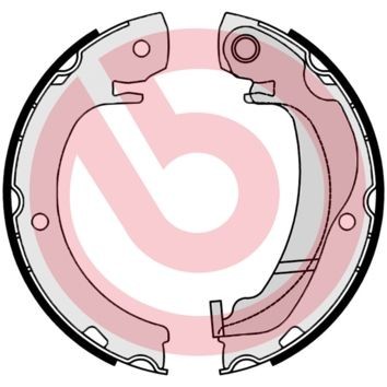 BREMBO S 83 561: Handbromsbackar ESSENTIAL LINE med handbromsstag