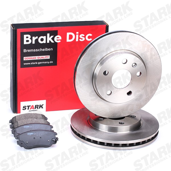 STARK SKBK-1090234 Bremsscheiben und -beläge Hinterachse, Ø: 266mm, voll