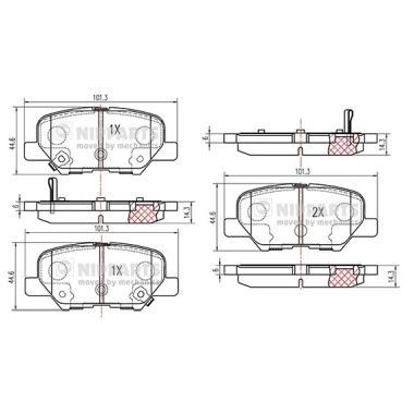 NIPPARTS N3615017: Piduriklotsid Tagasild