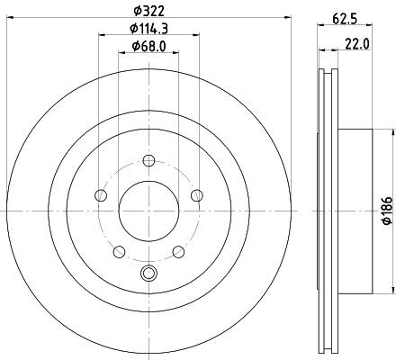 MINTEX MDC2615: Piduriketas Ø: 322mm, sisemine õhutus, Ø: 322mm, ilma rattakeskmeta, ilma rattalaagrita, ilma rattakinnituspoltideta