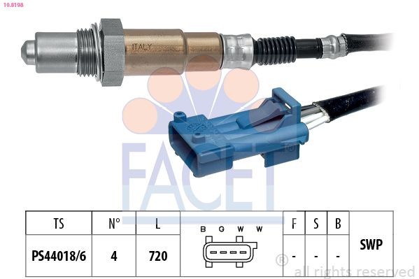 FACET 10.8198: Lambda andur Made in Italy - OE Equivalent