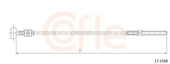 COFLE 17.1568: Cavo freno a mano anteriore, 320mm