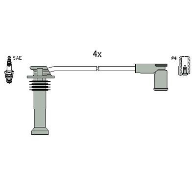 HITACHI 134988: Süütesüsteemikomplekt 140mm