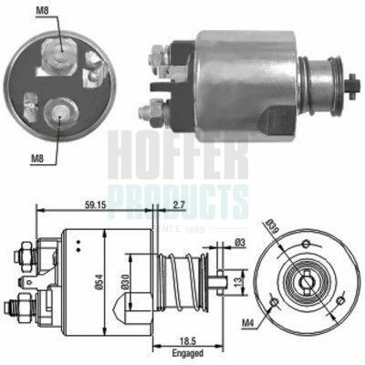 HOFFER 6646087: Solenoid, electromotor