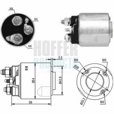 HOFFER 6646148: Solenoid, electromotor