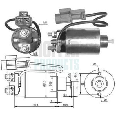 HOFFER 6646180: Solenoid, electromotor