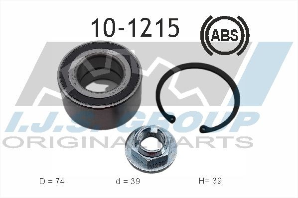 IJS GROUP 10-1215: Rattalaagrikomplekt Technology & Quality Esisild, vasakul, paremal, koos integreeritud ABS-anduriga