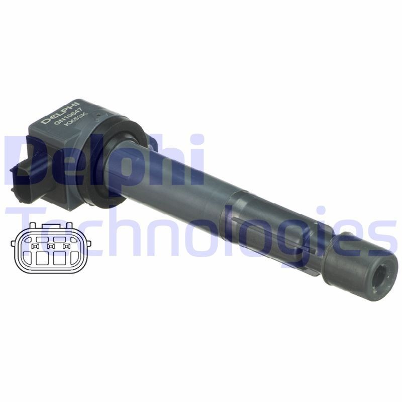 DELPHI GN10647: Süütepool 12V, 3-poolsus