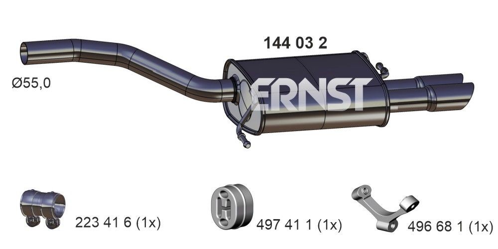 ERNST 144032: Lõppsummuti 1070mm