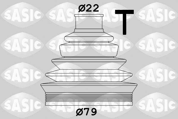 SASIC 1906008: Kaitsekummikomplekt, veovõll rattapool, Termoplast