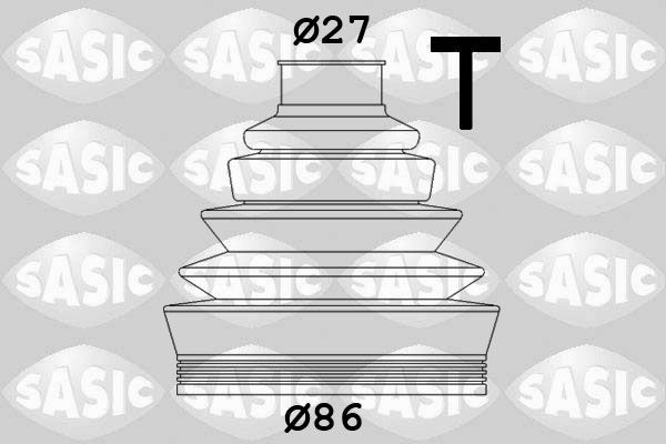 SASIC 1906009: Kaitsekummikomplekt, veovõll rattapool, Termoplast