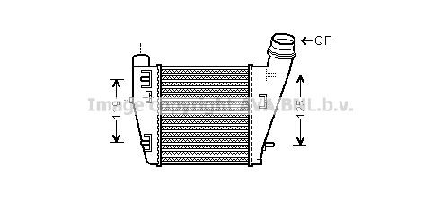 PRASCO RTA4423: Intercooler med snabbkopplingar