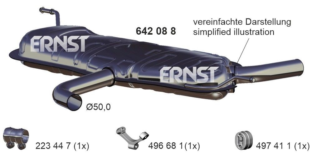 ERNST 642088: Lõppsummuti 1000mm