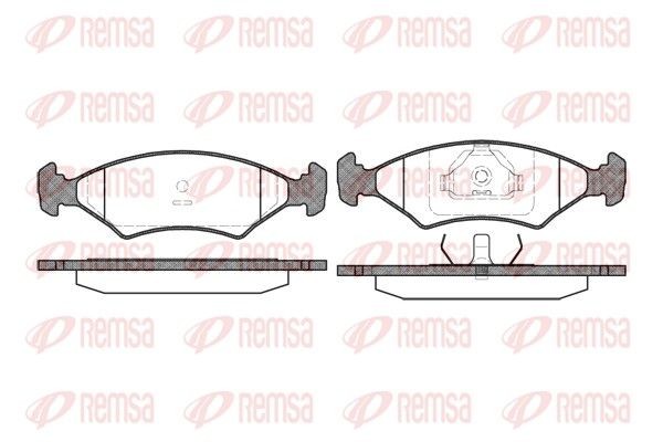 REMSA 0119.15: Juego de pastillas de freno Eje delantero, con accesorios, con muelle, con lámina adhesiva