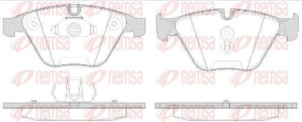 REMSA 0857.50: Piduriklotsid Esisild, koos lisadega, koos vedruga, koos kleepfooliumiga