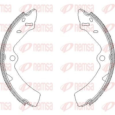 REMSA 4167.00: Piduriklotside komplekt Tagasild, 220mm, ilma vardata