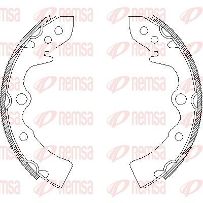 REMSA 4322.00: Set saboti frana puntea spate, 200mm, fara levier