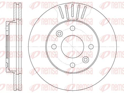REMSA 6080.10: Piduriketas Esisild, Ø: 238mm, õhutusega, Ø: 238mm