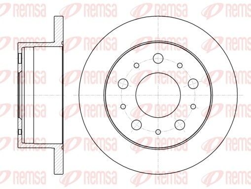 REMSA 61056.00: Piduriketas Tagasild, Ø: 279,7mm, täis, Ø: 280mm