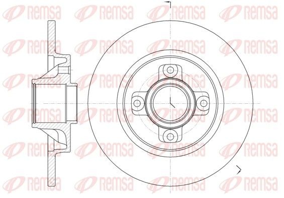 REMSA 61058.00: Stabdžių diskas galinė ašis, Ø: 267,7mm, visiškai, Ø: 268mm
