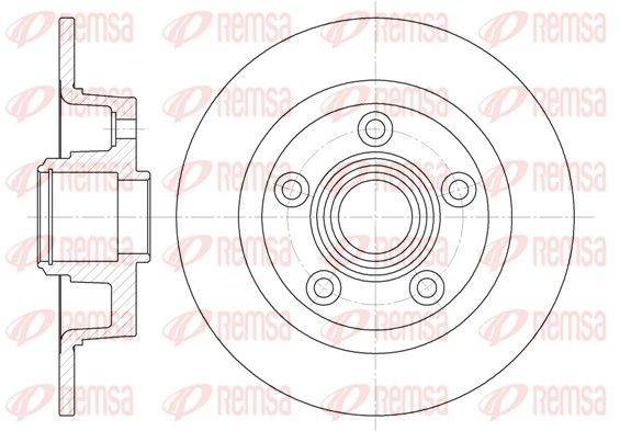 REMSA 61114.00: Piduriketas Tagasild, Ø: 259mm, täis, Ø: 259mm