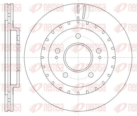 REMSA 61137.10: Piduriketas Esisild, Ø: 285mm, õhutusega, Ø: 285mm