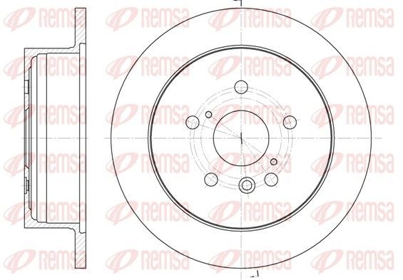 REMSA 61158.00: Disc de frână puntea spate, Ř: 290,8mm, plin, Ř: 291mm
