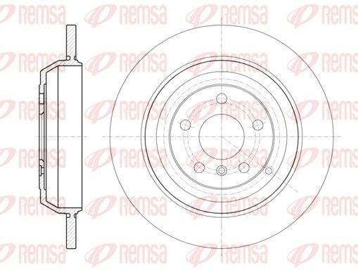 REMSA 61166.00: Disc de frână puntea spate, Ř: 330mm, plin, Ř: 330mm